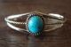 Childs Navajo Indian Sterling Silver Turquoise Bracelet - Lenora Silversmith