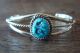 Childs Navajo Indian Sterling Silver Turquoise Bracelet - Lenora Silversmith