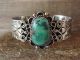 Navajo Indian Nickel Silver Turquoise Bracelet by Jackie Cleveland