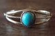 Childs Navajo Indian Sterling Silver Turquoise Bracelet - Lenora Silversmith