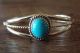 Childs Navajo Indian Sterling Silver Turquoise Bracelet - Lenora Silversmith