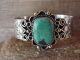 Navajo Indian Nickel Silver Turquoise Bracelet by Jackie Cleveland