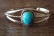 Childs Navajo Indian Sterling Silver Turquoise Bracelet - Lenora Silversmith