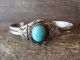 Navajo Indian Nickel Silver Turquoise Bracelet by Tolta