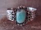 Navajo Indian Nickel Silver Turquoise Bracelet by Jackie Cleveland