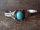 Navajo Indian Nickel Silver Turquoise Bracelet by Tolta