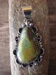 Native American Jewelry Nickel Silver Turquoise Pendant by Jackie Cleveland!