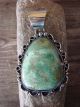 Native American Jewelry Nickel Silver Turquoise Pendant by Jackie Cleveland!