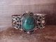 Navajo Indian Nickel Silver Turquoise Bracelet by Jackie Cleveland