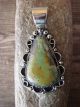 Native American Jewelry Nickel Silver Turquoise Pendant by Jackie Cleveland!