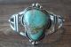 Native American Jewelry Nickel Silver Turquoise Bracelet by Bobby Cleveland