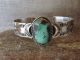 Navajo Indian Nickel Silver Turquoise Bracelet by Jackie Cleveland