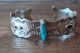 Native American Jewelry Nickel Silver Turquoise Bracelet by Bobby Cleveland