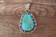 Navajo Jewelry Sterling Silver Turquoise Pendant - Sharon McCarthy