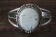 Navajo Sterling Silver White Buffalo Turquoise Bracelet - S. Yazzie 