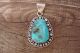 Navajo Jewelry Sterling Silver Turquoise Pendant - Sharon McCarthy