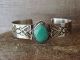 Navajo Indian Nickel Silver Turquoise Bracelet by Jackie Cleveland