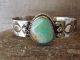 Navajo Indian Nickel Silver Turquoise Bracelet by Jackie Cleveland