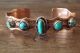 Native American Jewelry Copper Turquoise Bracelet by Bobby Cleveland