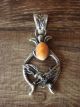 Navajo Indian Sterling Silver Spiny Oyster Eagle Naja Pendant 