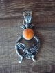 Navajo Indian Sterling Silver Spiny Oyster Eagle Naja Pendant 