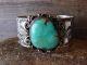 Navajo Indian Nickel Silver Turquoise Bracelet by Jackie Cleveland