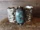 Navajo Indian Nickel Silver Turquoise Bracelet by Jackie Cleveland