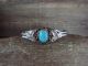 Navajo Indian Nickel Silver Turquoise Bracelet by Phoebe Tolta