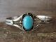 Navajo Indian Nickel Silver Turquoise Bracelet by Phoebe Tolta