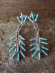 Native American Sterling Silver Turquoise Post Earrings! Zuni Indian