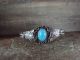 Navajo Indian Nickel Silver Turquoise Bracelet by Phoebe Tolta