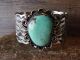 Navajo Indian Nickel Silver Turquoise Bracelet by Jackie Cleveland