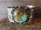 Navajo Indian Nickel Silver Turquoise Bracelet by Jackie Cleveland