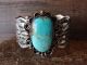 Navajo Indian Nickel Silver Turquoise Bracelet by Jackie Cleveland