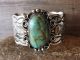 Navajo Indian Nickel Silver Turquoise Bracelet by Jackie Cleveland