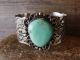 Navajo Indian Nickel Silver Turquoise Bracelet by Jackie Cleveland