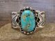 Navajo Indian Nickel Silver & Turquoise Bracelet by Cleveland