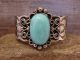 Navajo Indian Nickel Silver & Turquoise Bracelet by Cleveland