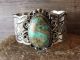 Navajo Indian Nickel Silver Turquoise Bracelet by Jackie Cleveland