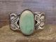 Navajo Indian Nickel Silver & Turquoise Cuff Bracelet by Cleveland