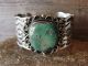 Navajo Indian Nickel Silver Turquoise Bracelet by Jackie Cleveland