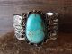 Navajo Indian Nickel Silver Turquoise Bracelet by Jackie Cleveland