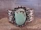 Navajo Indian Nickel Silver & Turquoise Cuff Bracelet by Cleveland