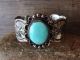 Navajo Indian Nickel Silver Turquoise Bracelet by Jackie Cleveland