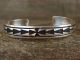 Navajo Indian Sterling Silver Bracelet Signed by T & R Singer