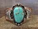 Navajo Indian Copper & Turquoise Cuff Bracelet by Cleveland