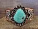 Navajo Indian Copper & Turquoise Cuff Bracelet by Cleveland