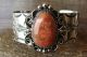 Navajo Indian Nickel Silver Apple Coral Bracelet by Jackie Cleveland!