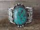 Navajo Indian Nickel Silver Turquoise Bracelet by Jackie Cleveland