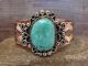 Navajo Indian Copper & Turquoise Cuff Bracelet by Cleveland